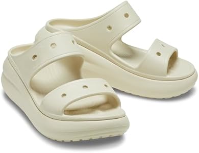 vintage an・an no.37 Crocs Women 207670-2Y2 Crush Sandal - Bone, 38 EU: Buy